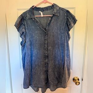 Jane and Delancey Denim Blue Skirt